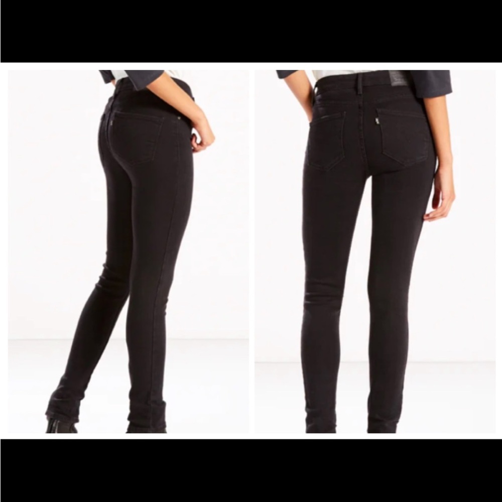 Levi's 721 High Rise Skinny Jeans Soft Black size 26. 28” inseam in EUC.